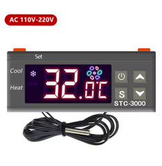 STC-3000 AC 110V-220V/12V/24V Digital Temperature Controller Thermostat Thermoregulator Incubator Thermometer Sensor Heating Cooling