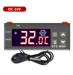 STC-3000 AC 110V-220V/12V/24V Digital Temperature Controller Thermostat Thermoregulator Incubator Thermometer Sensor Heating Cooling