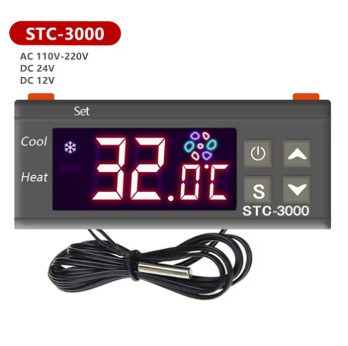 STC-3000 AC 110V-220V/12V/24V Digital Temperature Controller Thermostat Thermoregulator Incubator Thermometer Sensor Heating Cooling