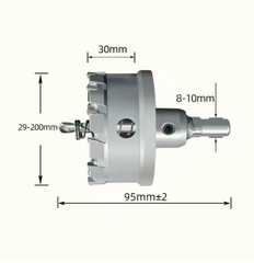 6/10/12Pcs Alloy Hole Saw Set 16-53mm Carbide Hole Saws for Metal Applications Non-Slip Triangular Handle Positioning Drill Hole Saw Set Suitable for Hand Drills and Bench Drills