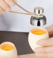 2Pcs 304 Stainless Steel Egg Cracker Small+Large Set Effortless Egg Cracking Preserves Shape Without Shell Fragmentation