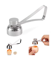 2Pcs 304 Stainless Steel Egg Cracker Small+Large Set Effortless Egg Cracking Preserves Shape Without Shell Fragmentation