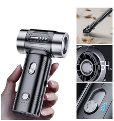 4500KPa 4-in-1 Multi-Function Handheld Blower Vacuum 100,000 RPM Powerful Turbine Fan Performs Vacuuming, Dust Blowing, Inflation, and Suction in One Device