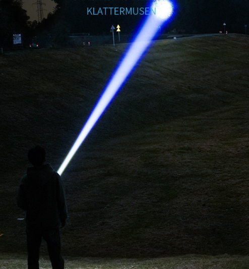 60,000-Lumen M60 White Laser Zoom Torch with Side-Mounted COB Softlight and Six-Level Intelligent Lighting