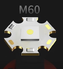 60,000-Lumen M60 White Laser Zoom Torch with Side-Mounted COB Softlight and Six-Level Intelligent Lighting