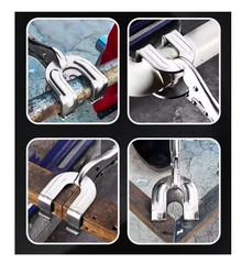 9-inch U-Shaped Welding Locking Pliers, Adjustable Multifunctional Metal Welding Clamp Pliers Quick-lock Release for Easy Removal