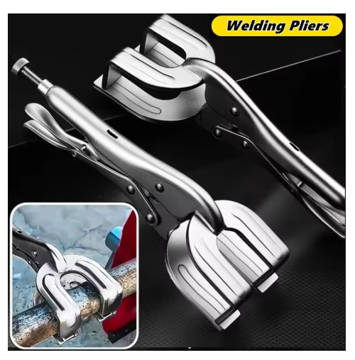 9-inch U-Shaped Welding Locking Pliers, Adjustable Multifunctional Metal Welding Clamp Pliers Quick-lock Release for Easy Removal