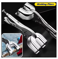 9-inch U-Shaped Welding Locking Pliers, Adjustable Multifunctional Metal Welding Clamp Pliers Quick-lock Release for Easy Removal