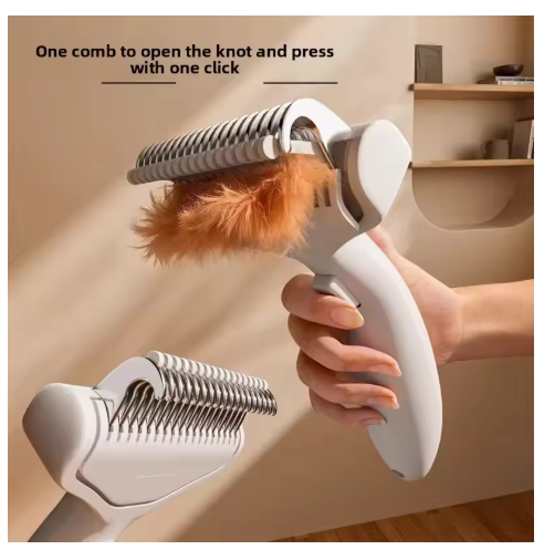Stainless Steel Dog Hair Removal Brush Comb Pet Hair Remover Brush For Dogs Grooming Tools Pets Dematting Comb Dogs Accessories