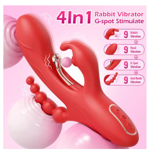 Rabbit Vibrator Clitoral Toys G Spot Vibrator Dildo for Women Powerful 9 Vibration Clit Nipple Anal Stimulator