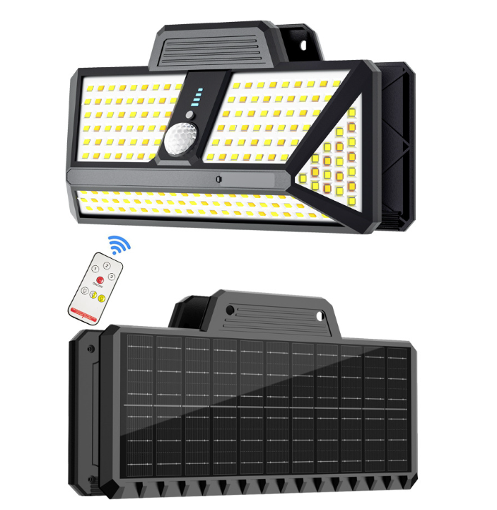 280LED Motion-Activated Solar Wall Light with 270° Wide Angle, 1600 sq ft Illumination, Clamp/Hook Dual Mounting, 3 Lighting Modes, Waterproof & Frost-Resistant, No-Wiring Installation