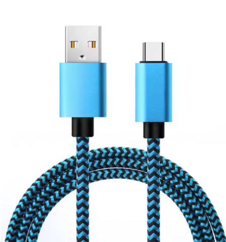 2Pcs USB Type C Charging Cable Date Sync 3A Fast 1M 2M Nylon Braided Wire Charger Cable For Samsung Huawei Android Mobile Phone