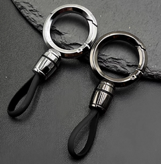 2Pcs High-end Men’s Car Keychain Lanyard