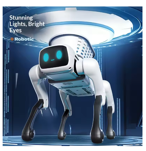 Intelligent Bionic Mechanical Dog Electric Remote-Controlled Robot Toy AI Mobile Programming Boy's Birthday Gift 30cm Large Size with Dual Battery Life Programmable Robot