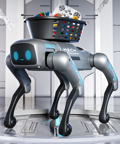 Intelligent Bionic Mechanical Dog Electric Remote-Controlled Robot Toy AI Mobile Programming Boy's Birthday Gift 30cm Large Size with Dual Battery Life Programmable Robot