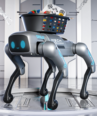 Intelligent Bionic Mechanical Dog Electric Remote-Controlled Robot Toy AI Mobile Programming Boy's Birthday Gift 30cm Large Size with Dual Battery Life Programmable Robot