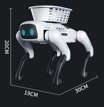 Intelligent Bionic Mechanical Dog Electric Remote-Controlled Robot Toy AI Mobile Programming Boy's Birthday Gift 30cm Large Size with Dual Battery Life Programmable Robot