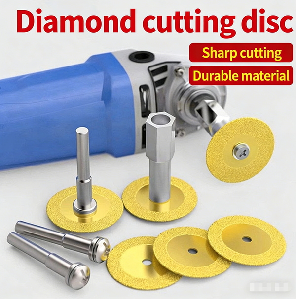 10Pcs Set 8Pcs Diamond Cutting Blade with 2Pcs Connecting Shaft Electric Drill Mini Saw Disc