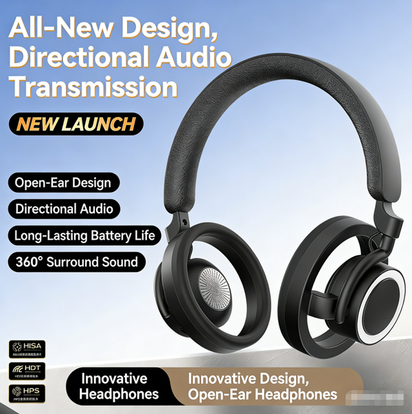 New Open-Ear Wireless Bluetooth Headphones Non-in-ear design | Directional audio transmission | Extended battery life | Essential for sports and work