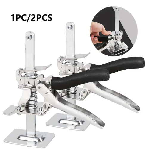Heavy-Duty Single-Column Stainless Steel Raiser Height Adjustment Tool Tile Levelling Device Drywall Support Tool 550kg High-Strength Spring Load Capacity Portable Renovation Tool Short Version