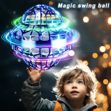 Smart Sensor UFO Flying Disc – Spinning Hovering Magic Gyro High-Tech Glowing Aeromodelling Toy Impact-Resistant and Pressure-Tolerant Electric Toy Supports Auto-Return and Infrared Sensing
