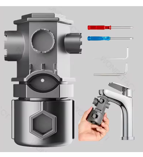 16-in-1 Multi-Function Kitchen & Bathroom Wrench | Modular Sockets | Tap Aerator Removal Tool | Specialised Valve Core Wrench