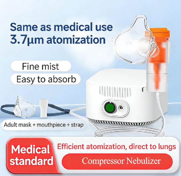 Compressor Nebulizer Oxygen Inhalation Device Mini Silent Steam Nasal Humidifier Inhaler Tools Portable Nebulizer Set Mouthpiece