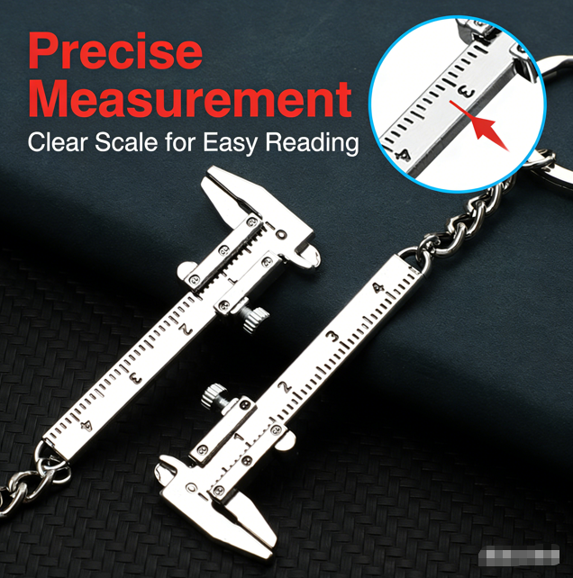 2Pcs Mini Vernier Caliper | 50mm Zinc Alloy High-Precision Portable Caliper | Measurement Tool for Collectibles and Hardware