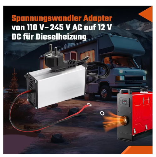 100-245V to 12V AC/DC Power Supply Adapter Transformer Power Supply Adapter For 5-8 KW Diesel Air Heater For Caravan