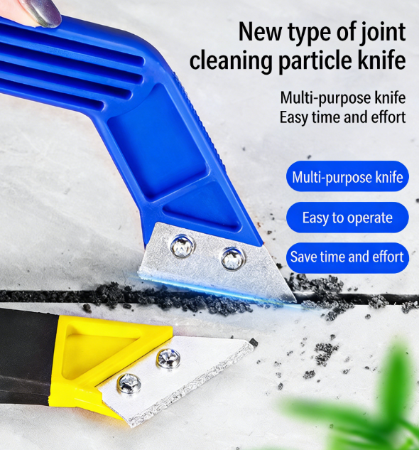 Tile Grout Saw Grout Removal Tool, Angled-Design Grout Hand Saw with 5 Diamond Surface Blades for Tile Cleaning, Removing Paint