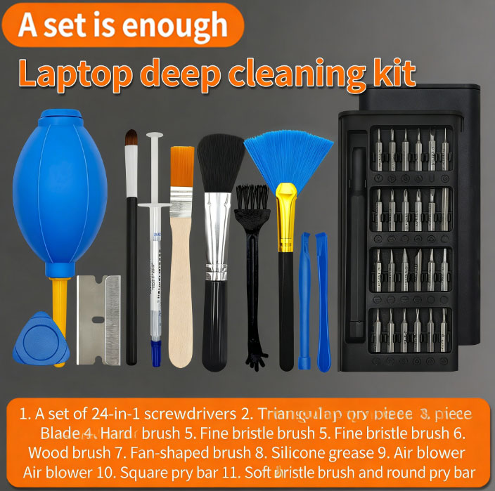 35Pcs Set Precision Electronics Deep Cleaning Kit | Precision Disassembly Tool Set | Essential for Cleaning Dust from Computers Phone