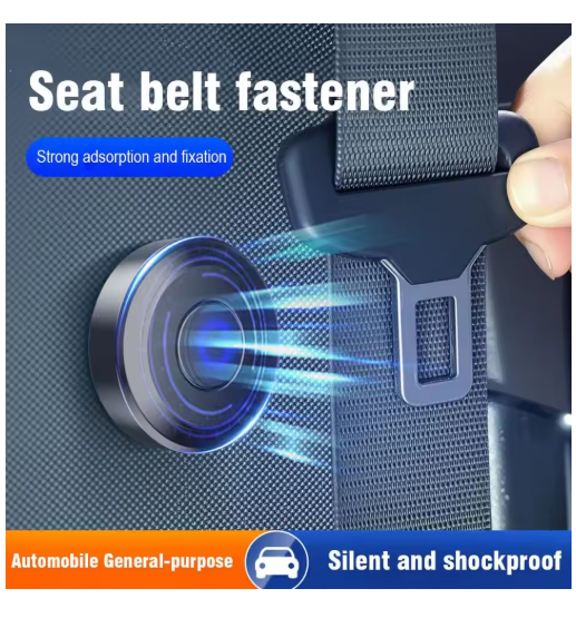 Magnetic Seat Belt Holder Car Safety Belt Locking Device seat belt fastener latch shake stabilizer magnetic suction accessories