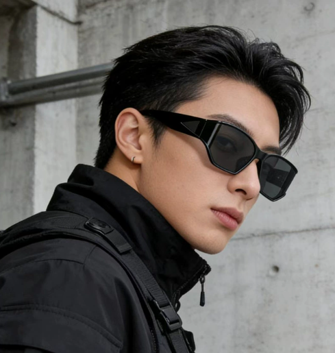 Retro Cat-Eye Curved Sunglasses 100% UV-Protective 3D Integrated Nose Pads A stylish design that flatters all face shapes