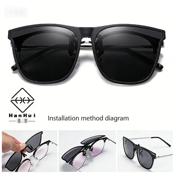 2026 New 9-Layer Protection Flip-Up Sunglass Clip-Ons | Same Design as GM Sunglasses | Polarised and Anti-Glare | Specially Designed for Driving, Fishing, Cycling and Outdoor Activities