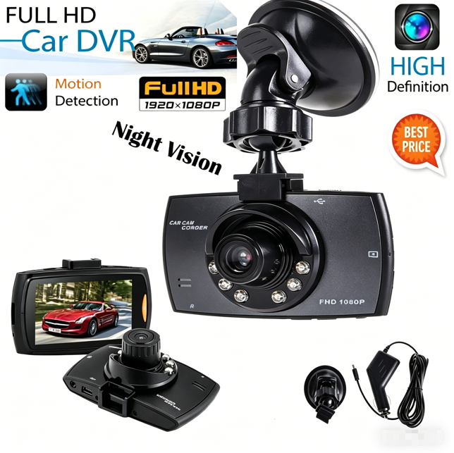 2.4Inch HD Recorder Video Car Camera Full HD Dash Cam 170 Degree Wide Angle Motion Detection Night Vision G-Sensor