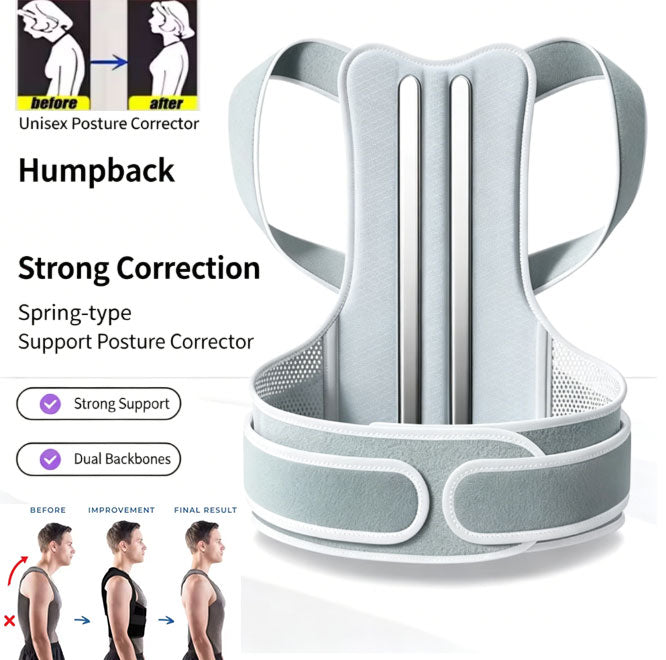 Posture Corrector for Men & Women - Adjustable Back Brace for Scoliosis, Hunchback Correction, Neck & Shoulder Pain Relief