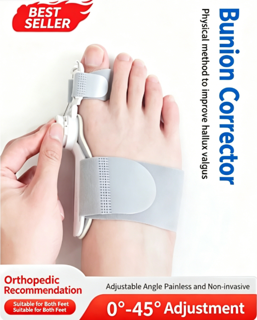 Bunions Corrector | 0-45° Pain-Free Adjustable | Orthopedically Recommended Physical Orthotic