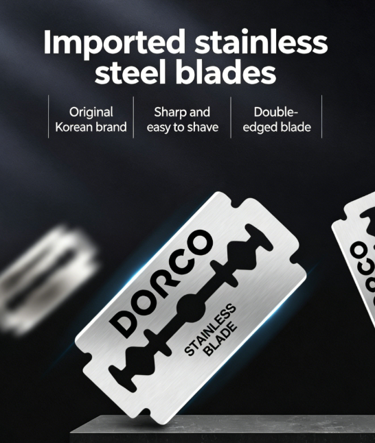 30PCS Korean-Imported Stainless Steel Double-Edged Blades 10 Blades/Box – Sharp and Durable One blade, multiple uses Shaving, eyebrow grooming, industrial cutting—It covers it all.
