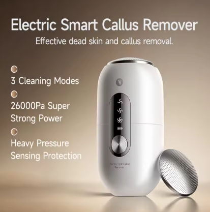 Portable Magnetic Levitation Ultrasonic Electric Foot File | 3-Speed Display, Washable, Gentle on Skin | Dead skin, calluses, and cracked heels—gone in a single pass