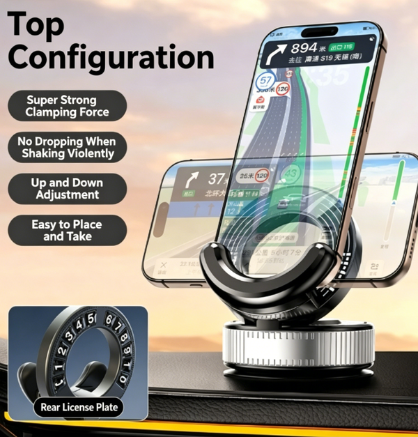 2026 Vacuum Adsorption Car Phone Holder – Anti-Shake, Universal Dashboard Mount, Foldable & Heat Dissipation for All Phones