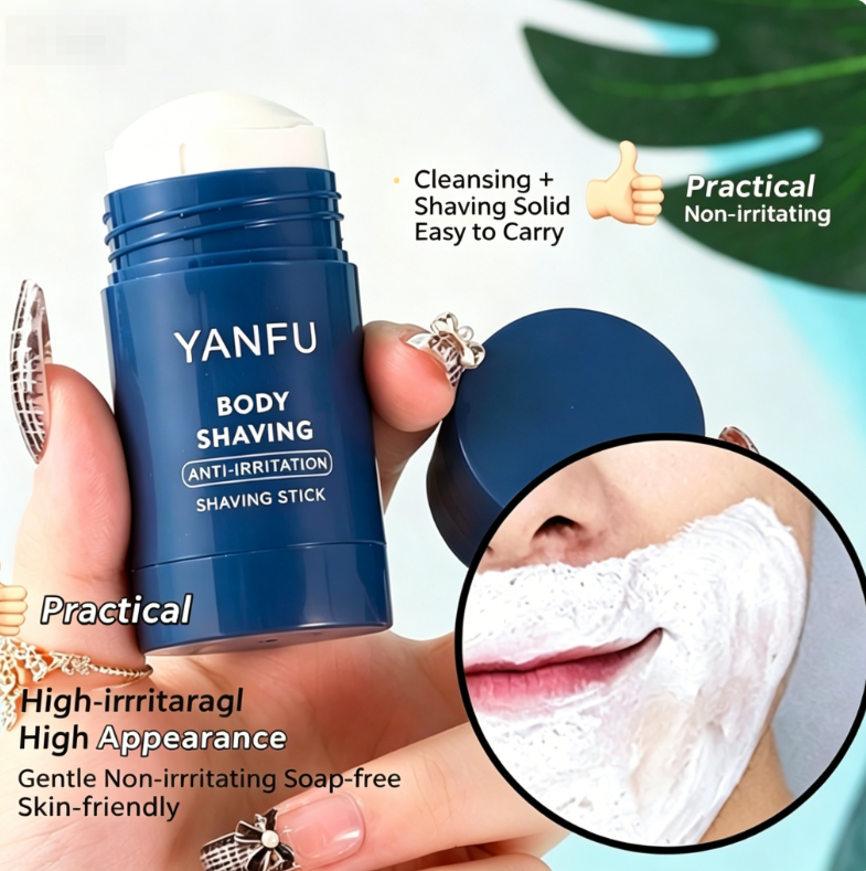 Men Shaving & Cleansing Stick | 2-in-1 Shaving and Cleansing | Softens stubble gently without irritation | Solid, portable and TSA-approved | A morning essential for men