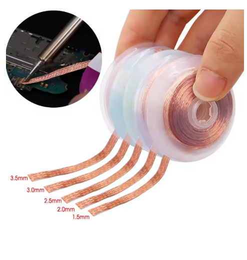 1.5M Desoldering Braid Tape Copper Solder Wire Soldering Wick Tin Solder Removal Braid Welding Wire Repair Tool 1.0/1.5/2/2.5/3mm