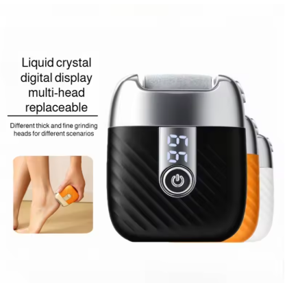 Electric Foot File – The Ultimate Home Foot Care Tool for Removing Dead Skin and Calluses | 2-speed settings + LED display + gravity-sensing safety protection
