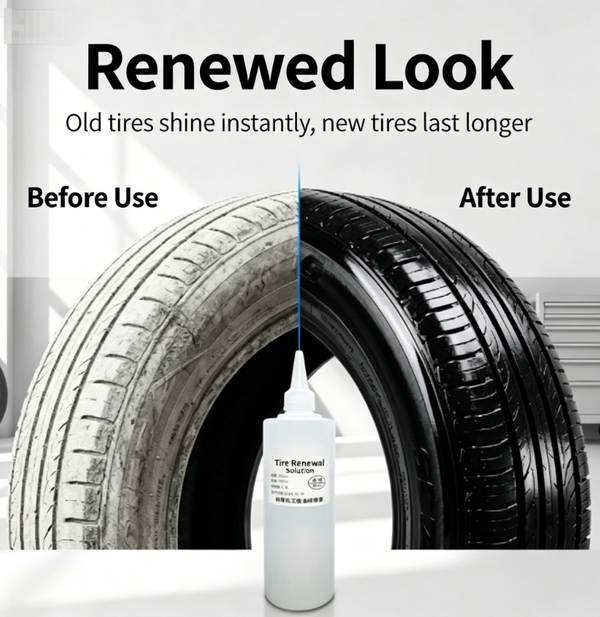 500ml Car Tyre, Plastic & Rubber Dimethyl Silicone Oil Conditioner | Tyre Blackening, Plastic Restoration, Rubber Care | Multi-Purpose Gloss Enhancer