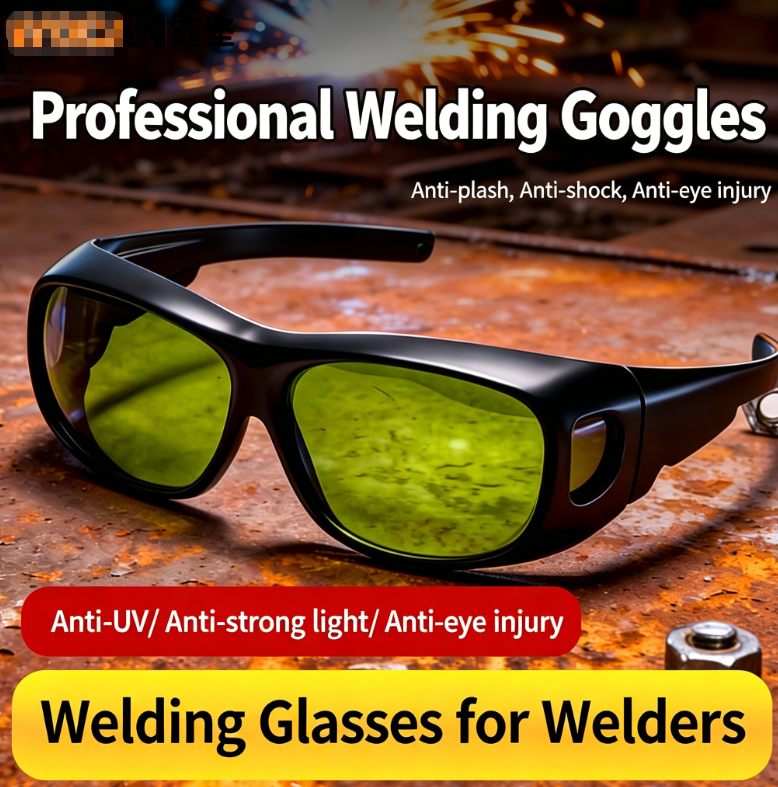 Professional-grade welding goggles | Third-generation protection against intense light and spatter | Wrap-around fit to prevent eye injuries | Multi-functional protection for various scenarios