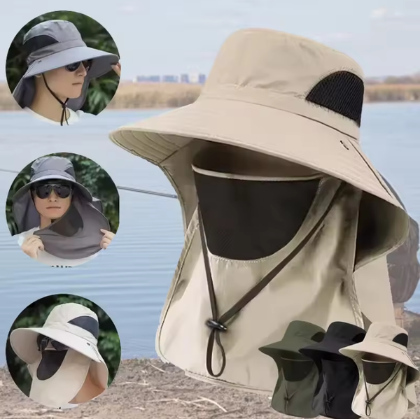 UPF 50+ Removable Visor Summer Sun Protection Fishing Hat, Breathable and Quick-Drying Outdoor Sun Hat