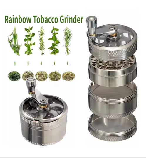 Tilt-lever Cigarette Grinder | Zinc Alloy | 360° Rotating Grinding | Won’t Scratch Your Table | Effortless and Convenient