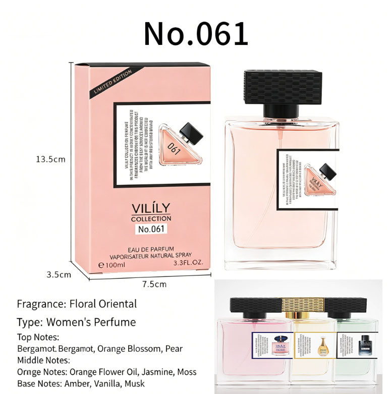 French Premium 100ml Women/Men Perfume, Premium Glass Bottle, 10 Fragrances to Choose From