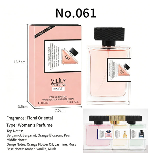 French Premium 100ml Women/Men Perfume, Premium Glass Bottle, 10 Fragrances to Choose From