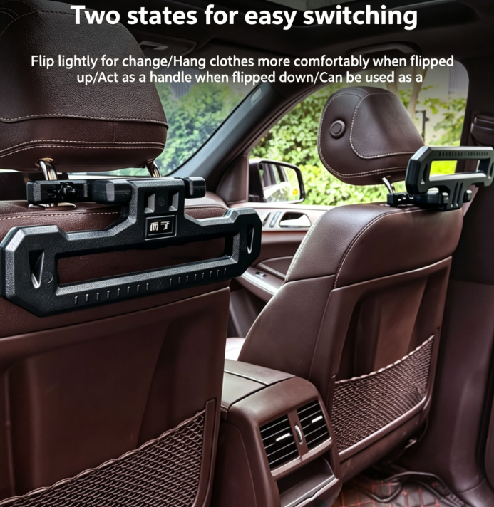 Multifunctional Car Clothes Hanger | 3-in-1 Design: Clothes Hanger, Armrest and Hook | Say Goodbye to Creased Clothes